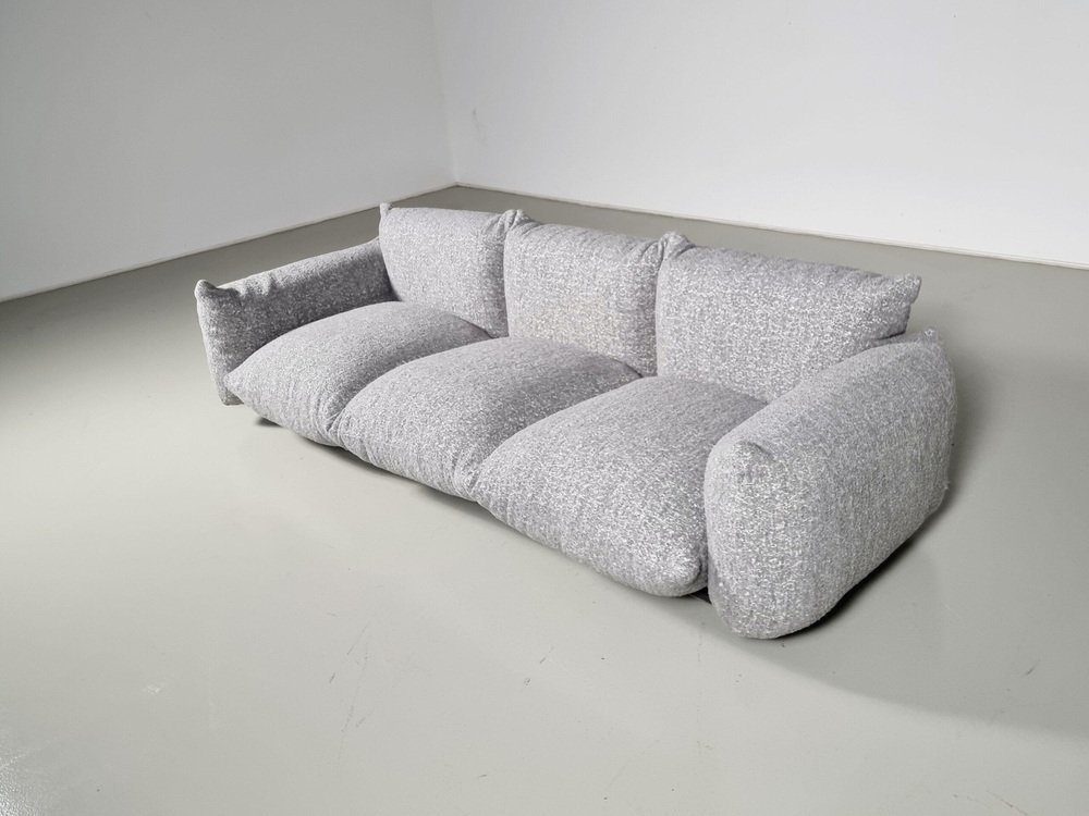 3-Seater Sofa in Grey Boucle by Mario Marenco for Arflex, 1970s - Image 3