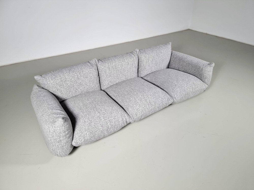 3-Seater Sofa in Grey Boucle by Mario Marenco for Arflex, 1970s - Image 4