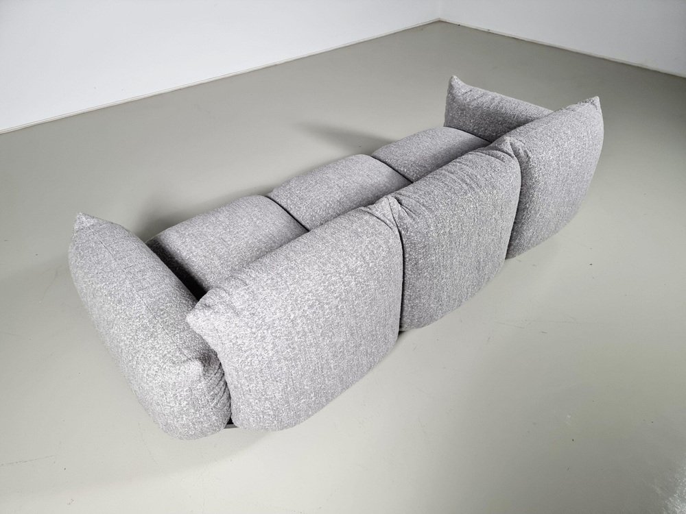 3-Seater Sofa in Grey Boucle by Mario Marenco for Arflex, 1970s - Image 6