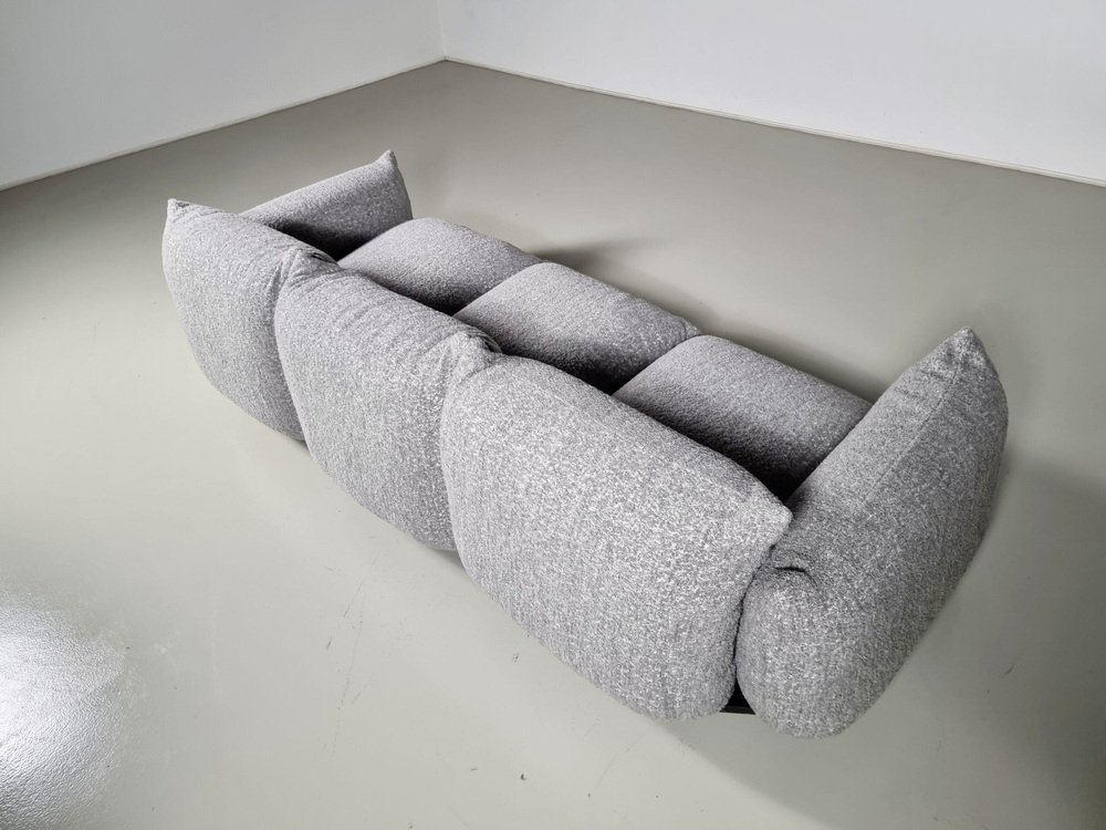 3-Seater Sofa in Grey Boucle by Mario Marenco for Arflex, 1970s - Image 7