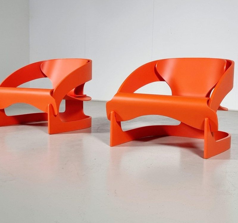 4801 Chairs by Joe Colombo for Kartell, 1960s, Set of 2