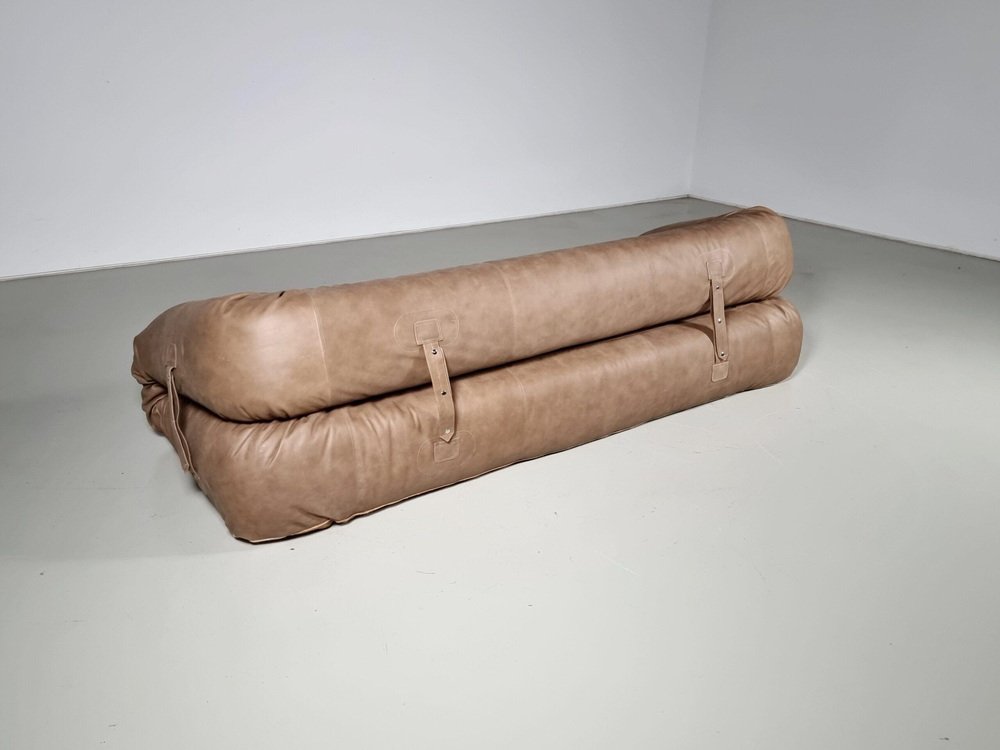 Amphibian Sofa by Alessandro Becchi for Youngsters in Cognac Leather, 1970s - Image 8