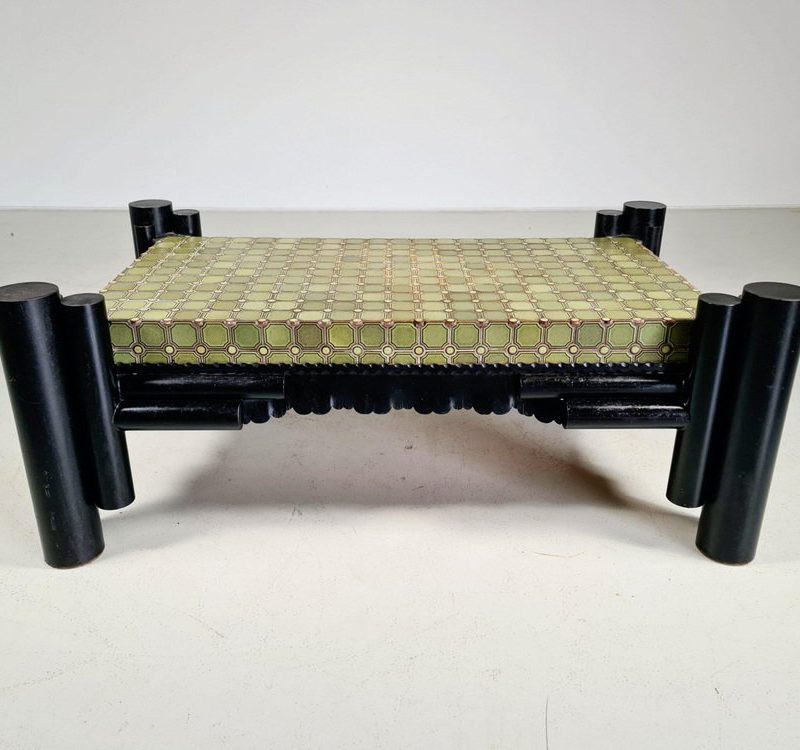 Belgian Brutalist Tile and Solid Steel Coffee Table, 1970s