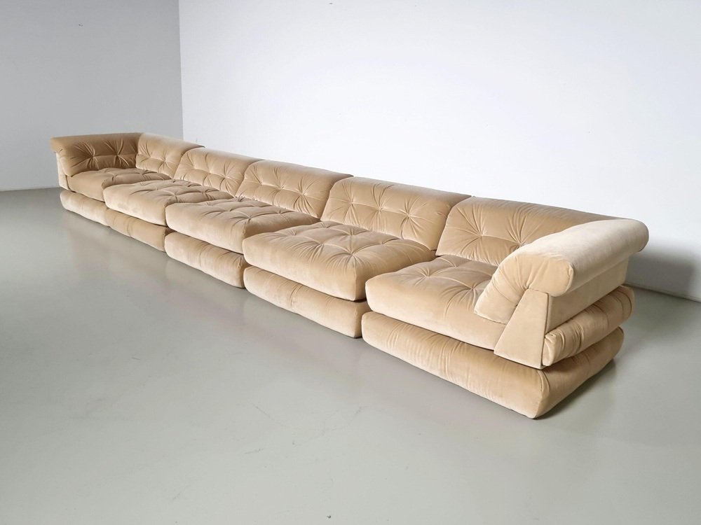 Edition Mah Jong Sofa by Hans Hopfer for Roche Bobois, 1970s, Set of 15