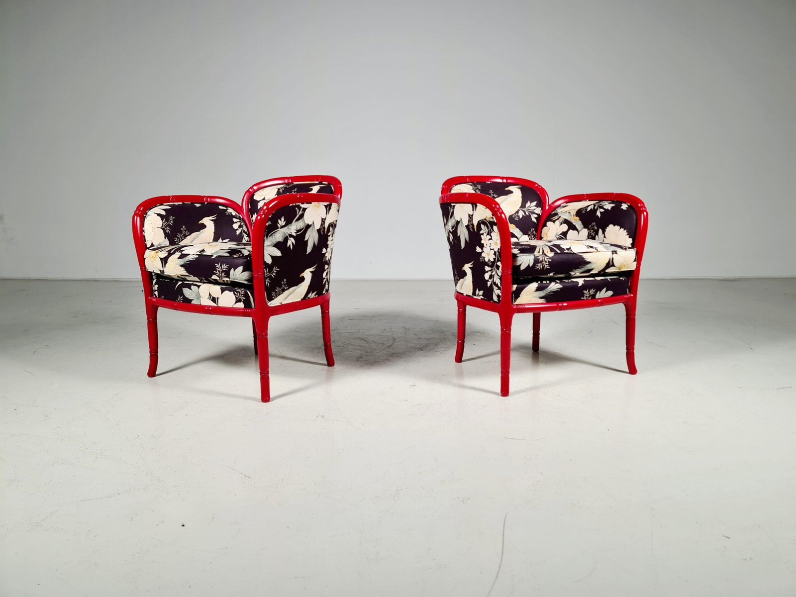 Faux Bamboo Club Chairs, France, 1960s, Set of 2