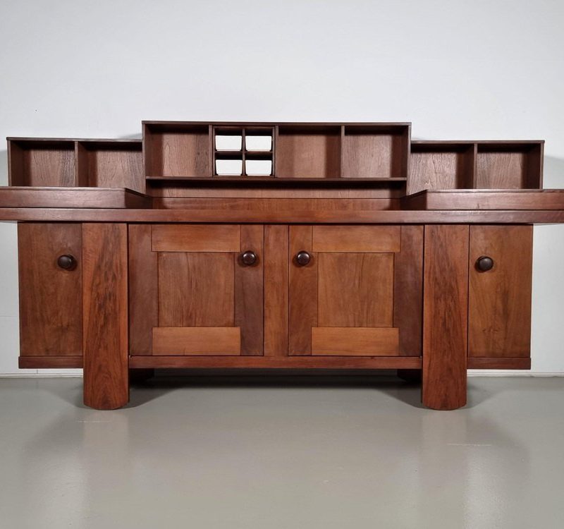 Large Buffet in Walnut Wood by Silvio Coppola for Bernini, 1960s