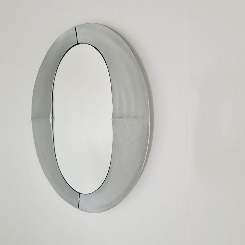 Large Cast Aluminium Mirror by Lorenzo Burchiellaro