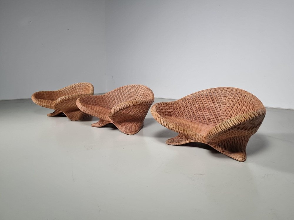 Lounge Chairs from Vivai Del Sud, 1970s, Set of 3 - Image 3