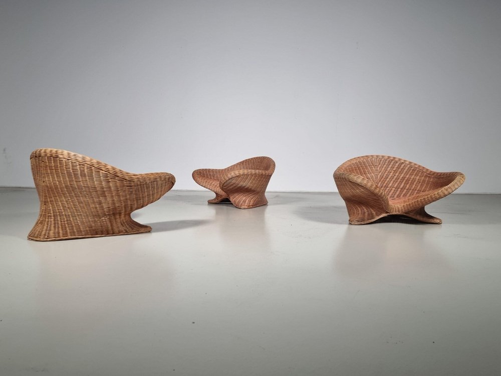 Lounge Chairs from Vivai Del Sud, 1970s, Set of 3 - Image 4