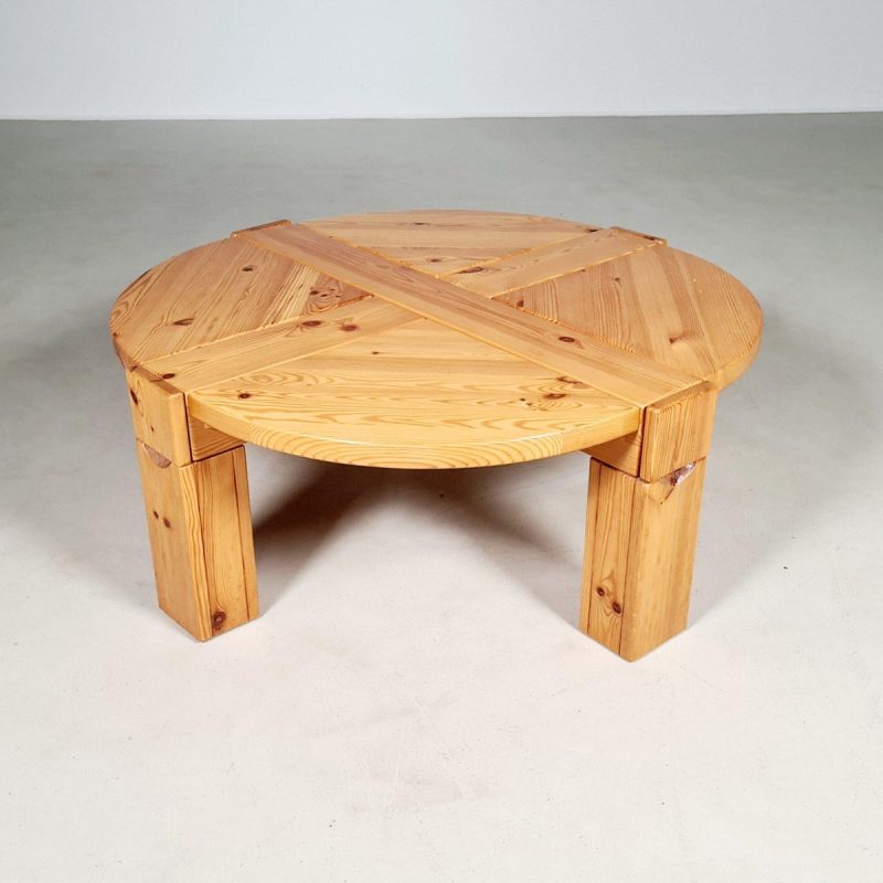 Solid Pinewood Coffee Table, 1970s