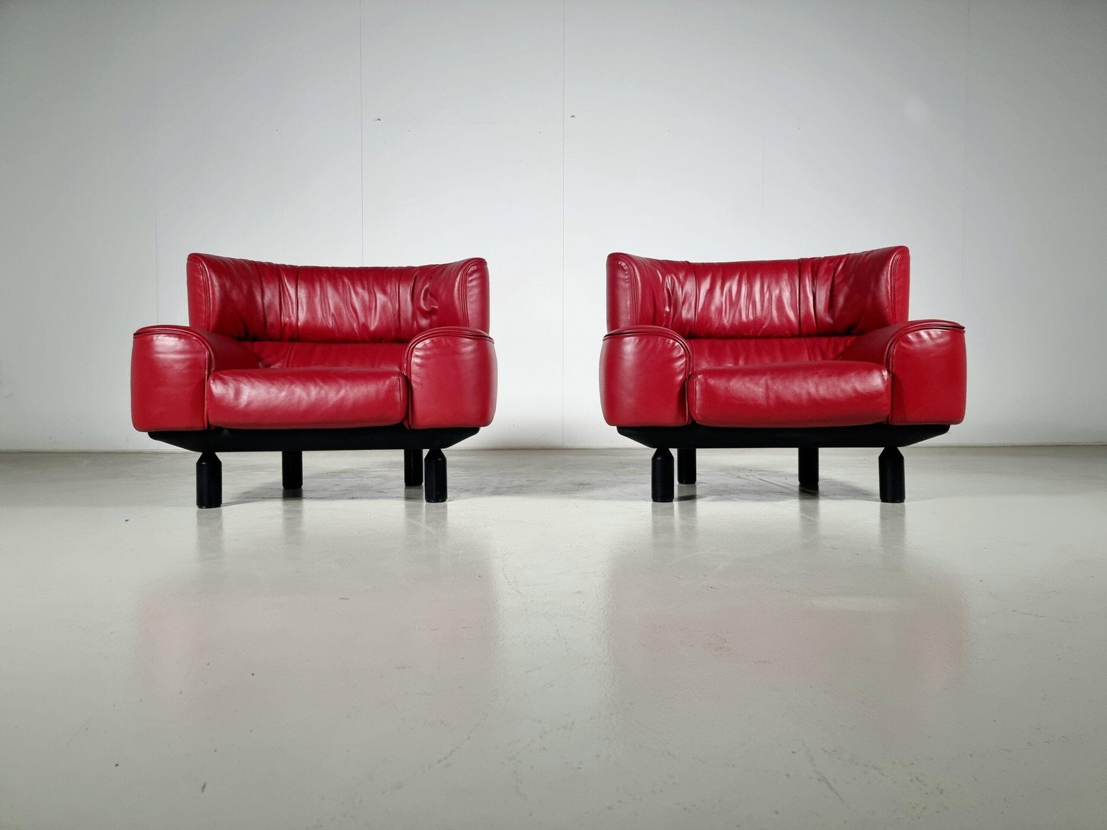 Vintage Bull Chairs by Gianfranco Frattini for Cassina, 1980s, Set of 2