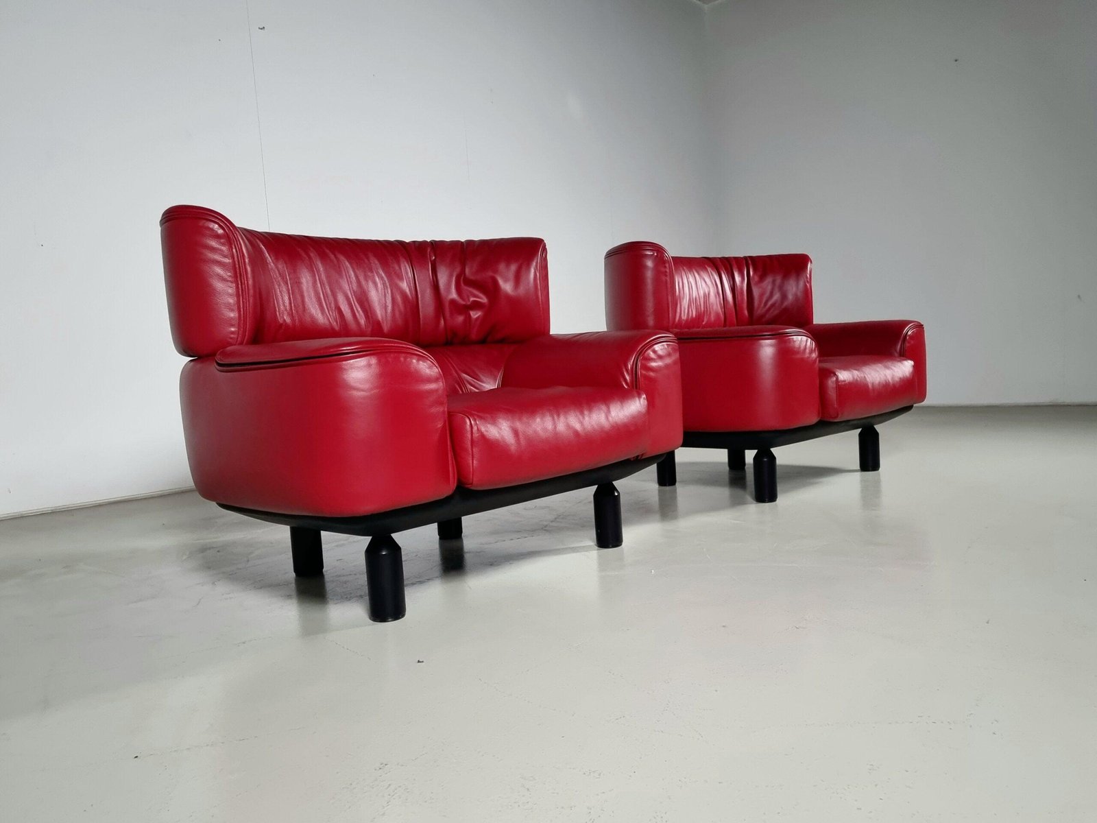 Vintage Bull Chairs by Gianfranco Frattini for Cassina, 1980s, Set of 2 - Image 3