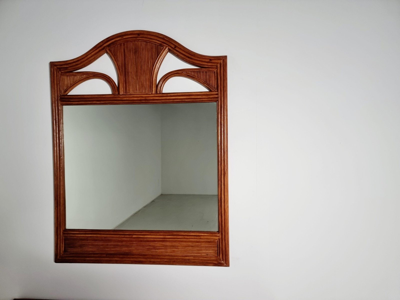 Walnut Dresser with Matching Mirror, Italy, 1970s, Set of 2 - Image 5